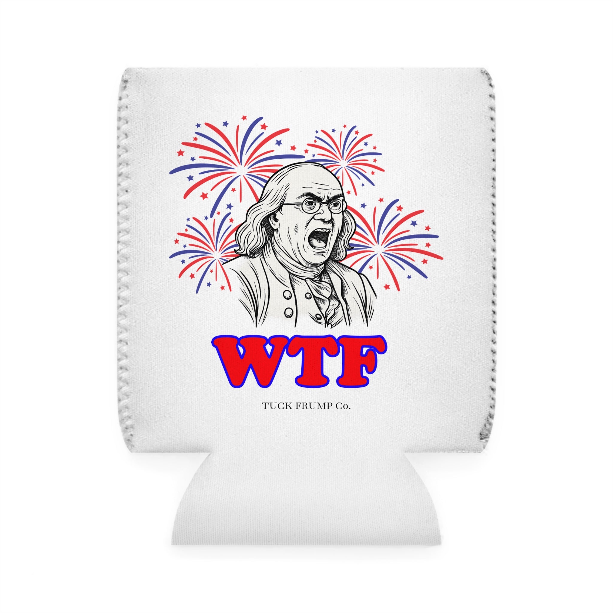⚡️ Ben Franklin “WTF?” Can Coozie
