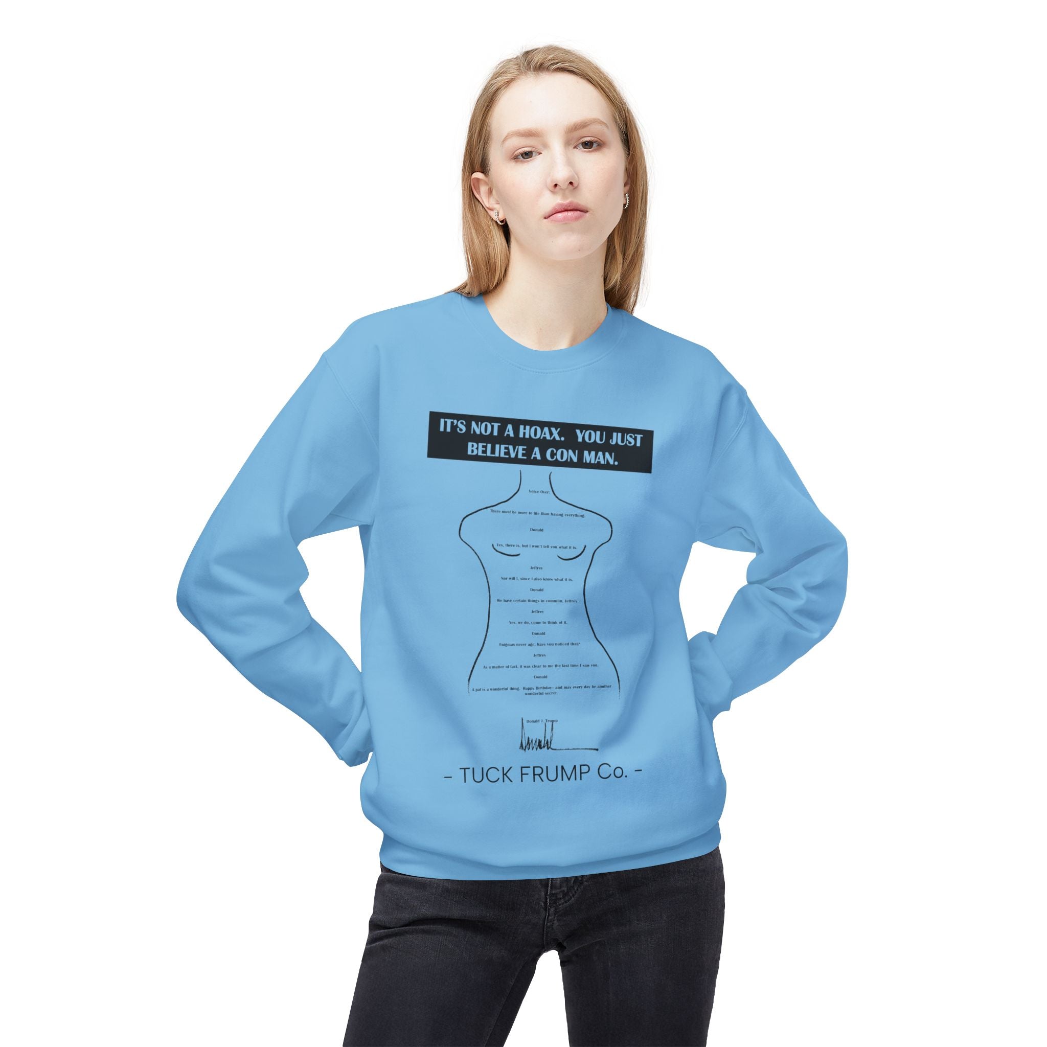 IT'S NOT A HOAX - Unisex Fleece Crewneck Sweatshirt