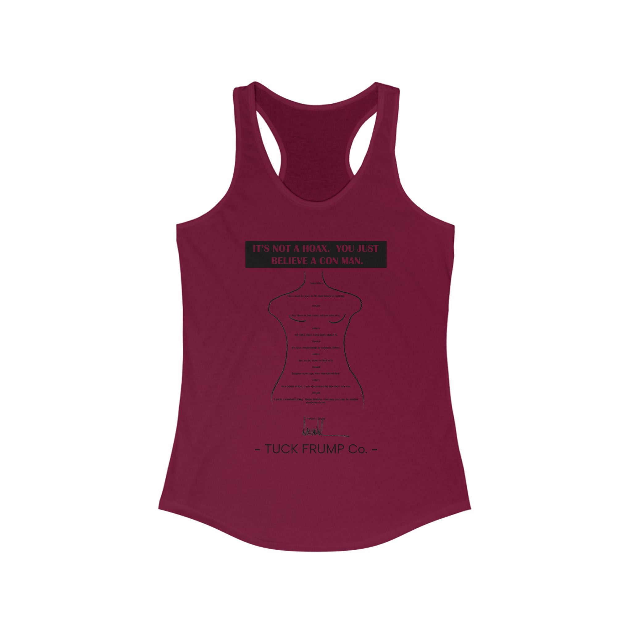 IT'S NOT A HOAX - Racerback Tank Top