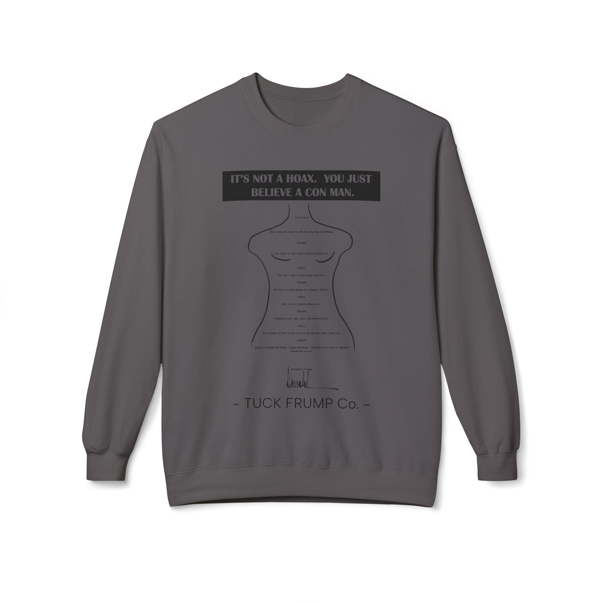 IT'S NOT A HOAX - Unisex Fleece Crewneck Sweatshirt