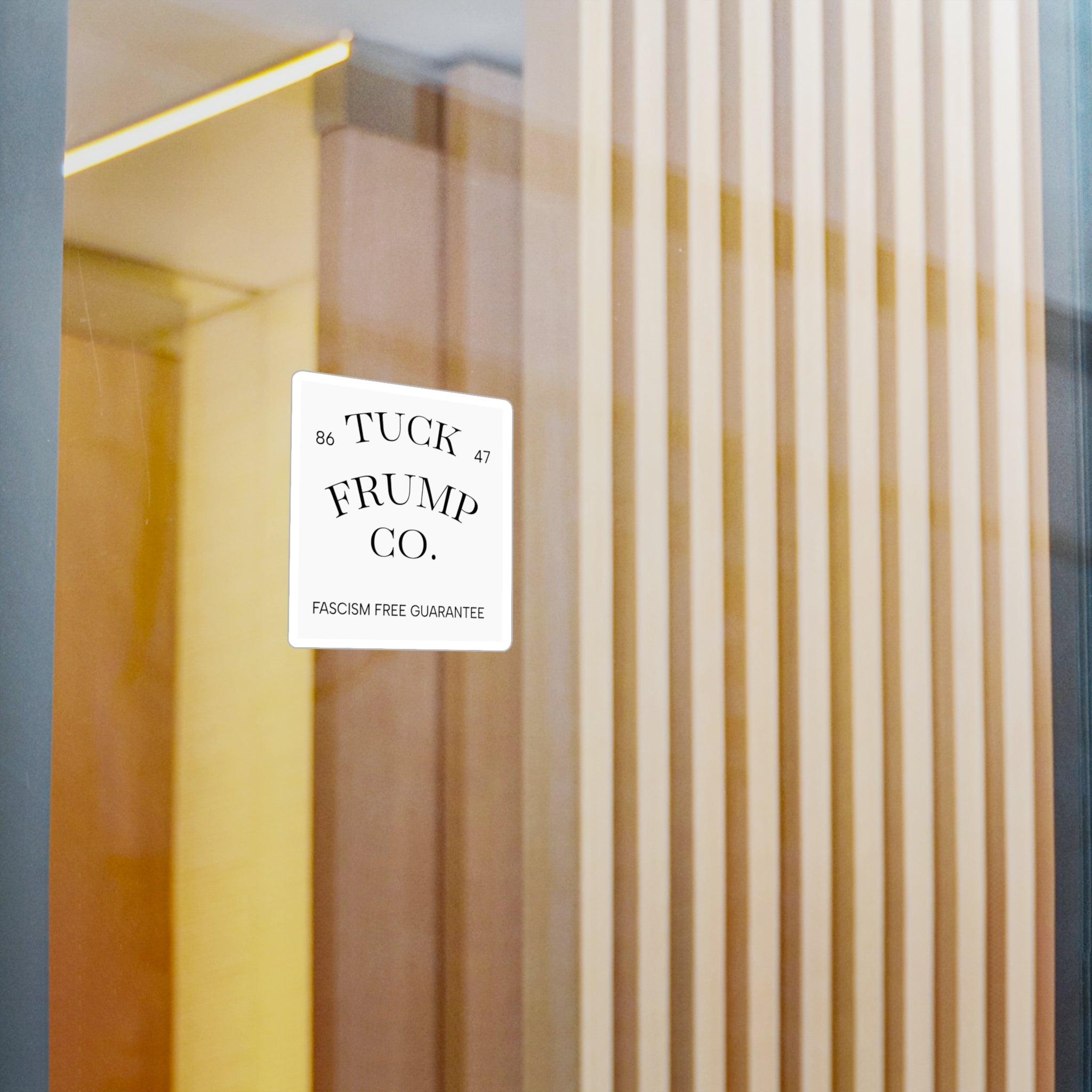 Tuck Frump Co.™ “Fascism Free” Minimalist Vinyl Sticker