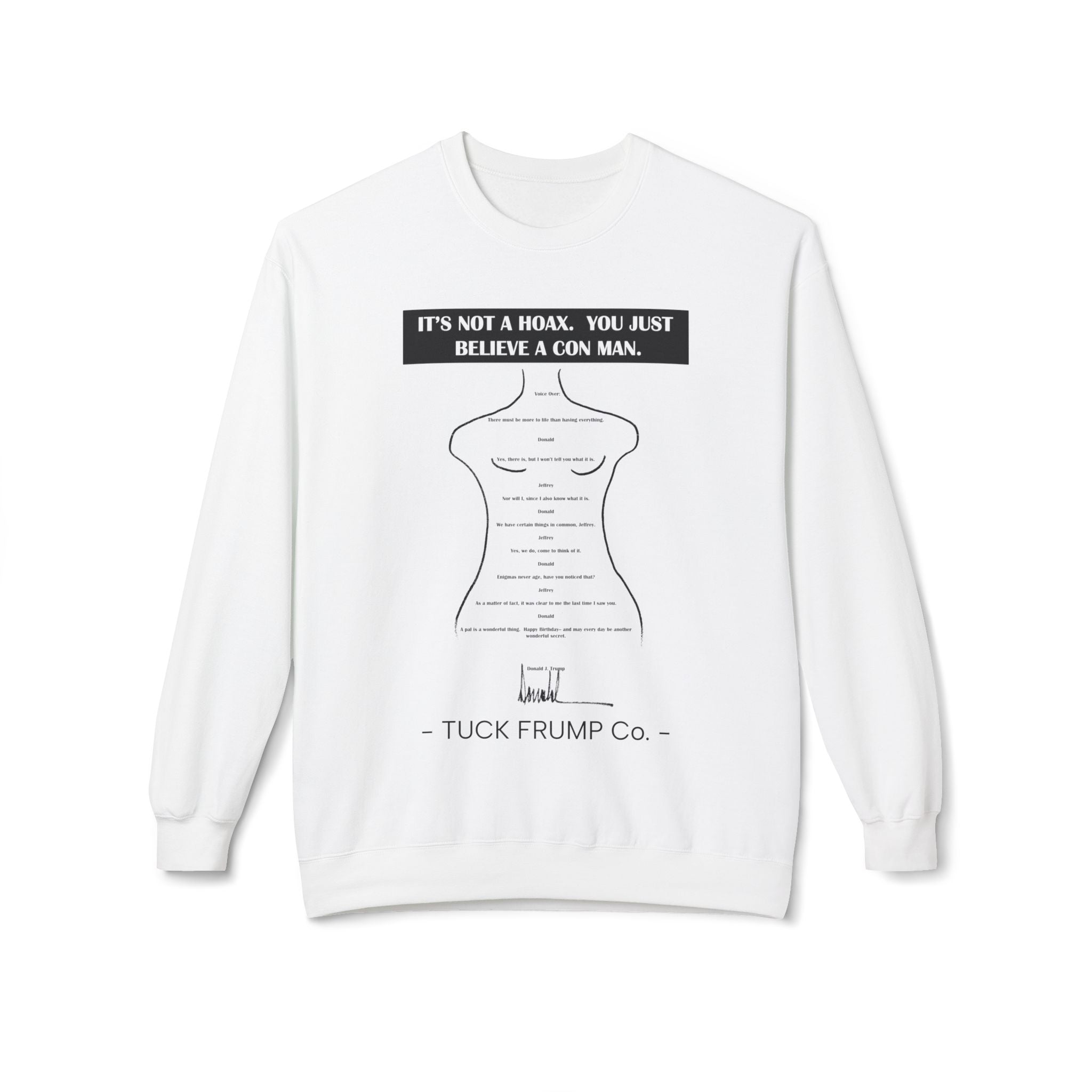 IT'S NOT A HOAX - Unisex Fleece Crewneck Sweatshirt