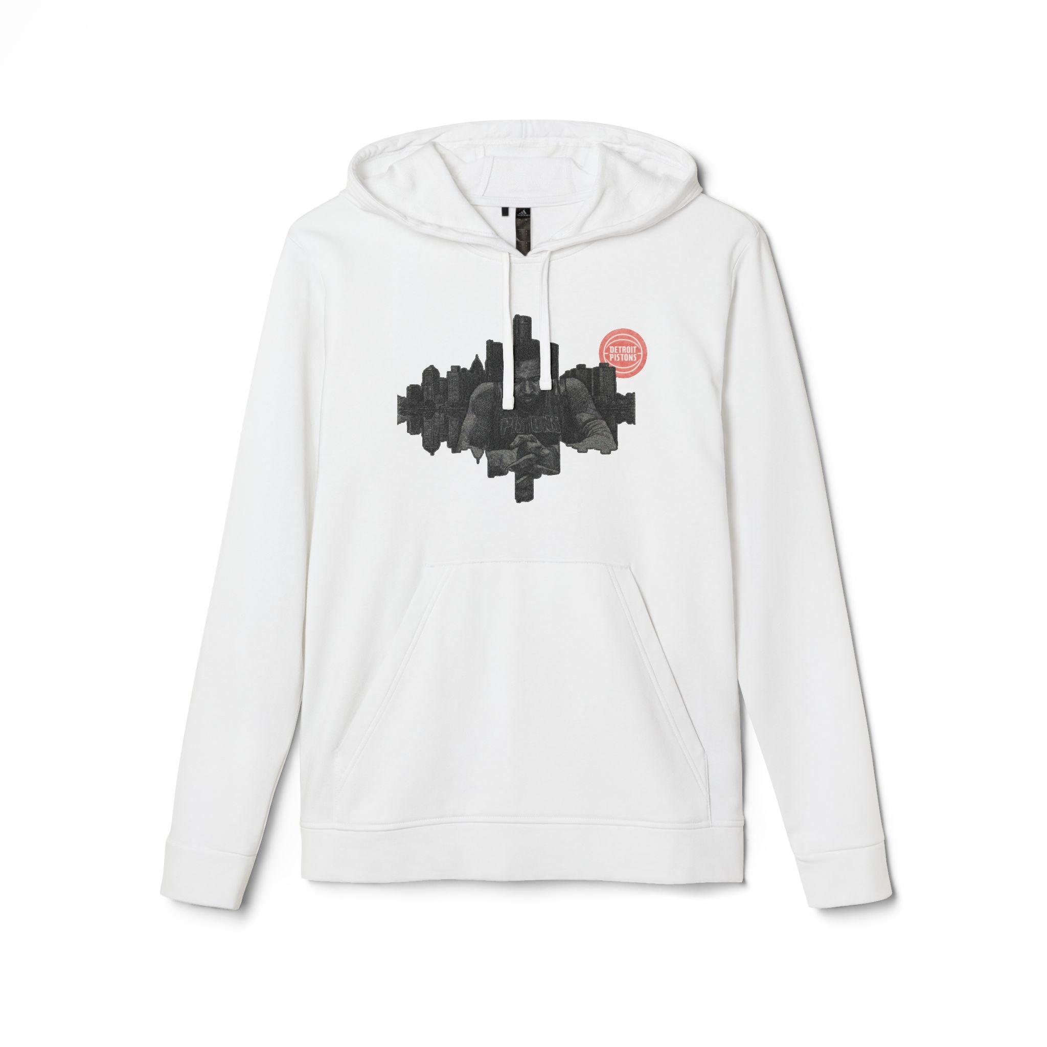 City Skyline Heart Hoodie — Urban Soundwave Graphic Fleece Hoodie