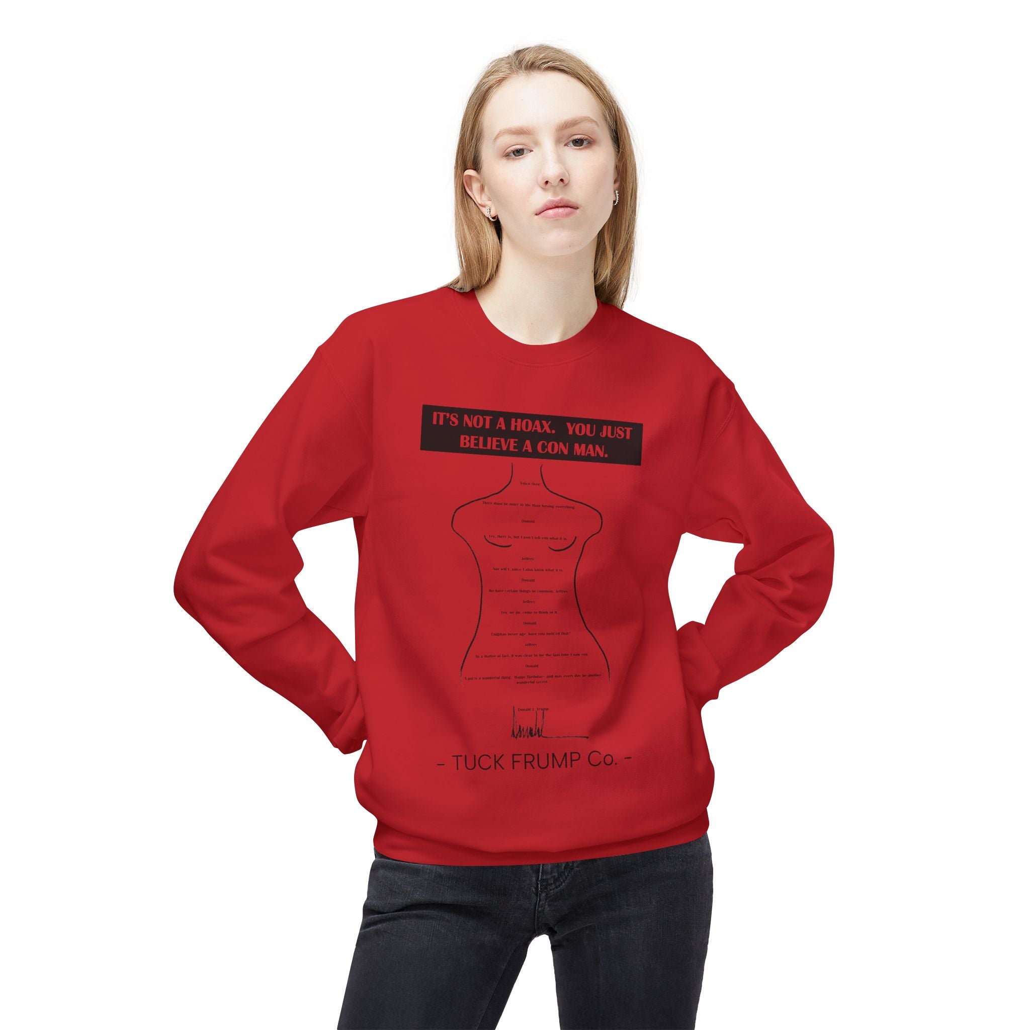 IT'S NOT A HOAX - Unisex Fleece Crewneck Sweatshirt