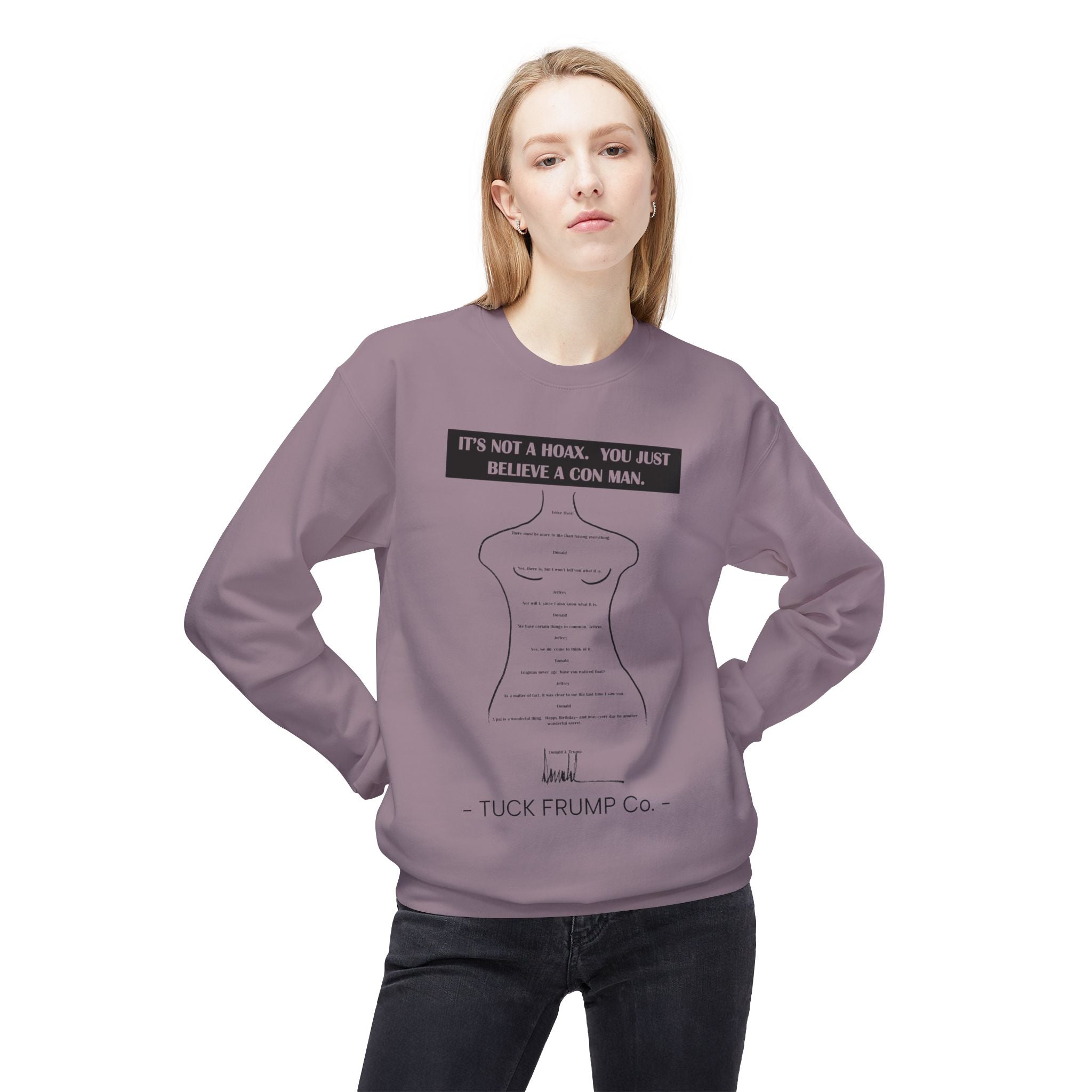 IT'S NOT A HOAX - Unisex Fleece Crewneck Sweatshirt