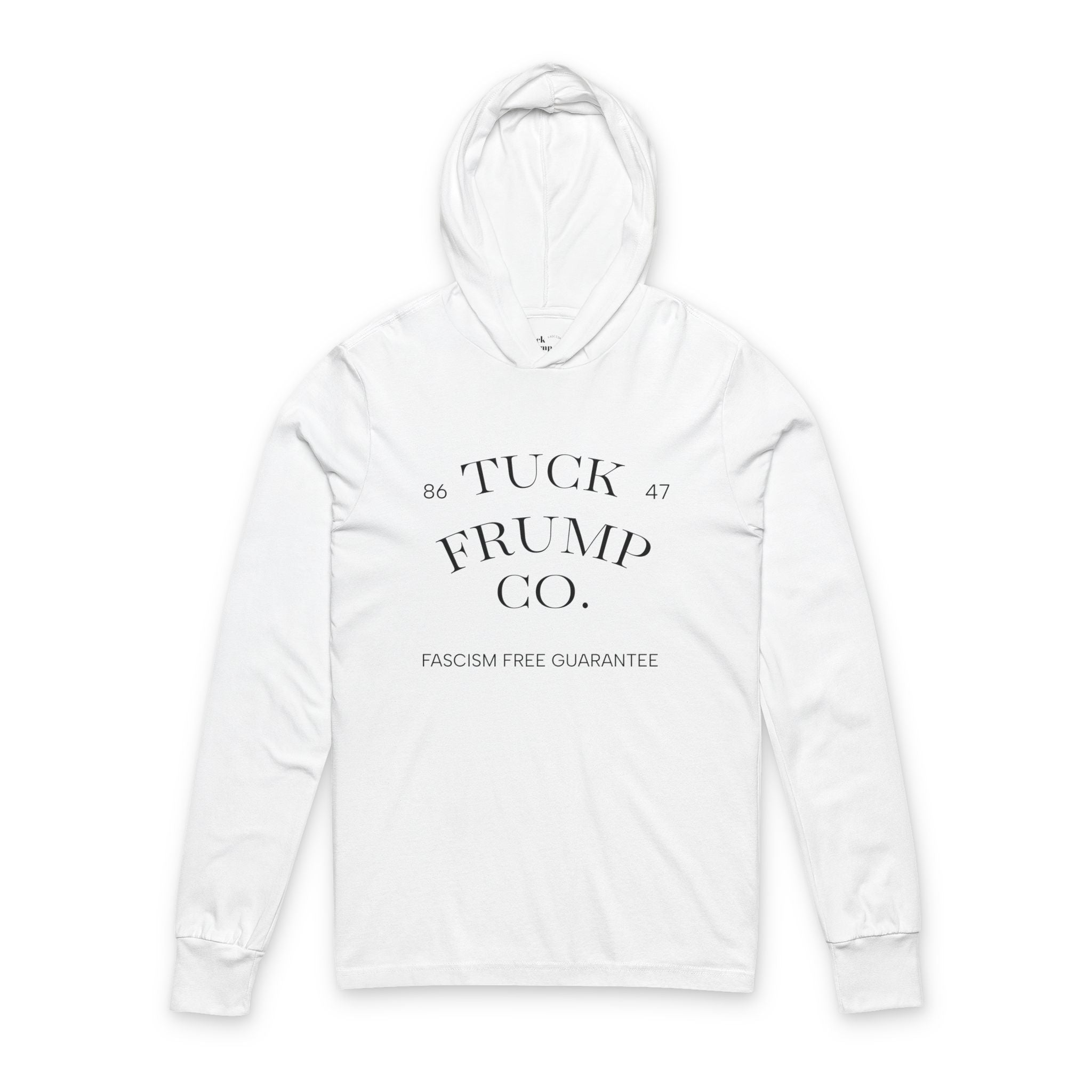 Tuck Frump Co.™ “Fascism Free” Lightweight Hoodie – Minimalist Edition