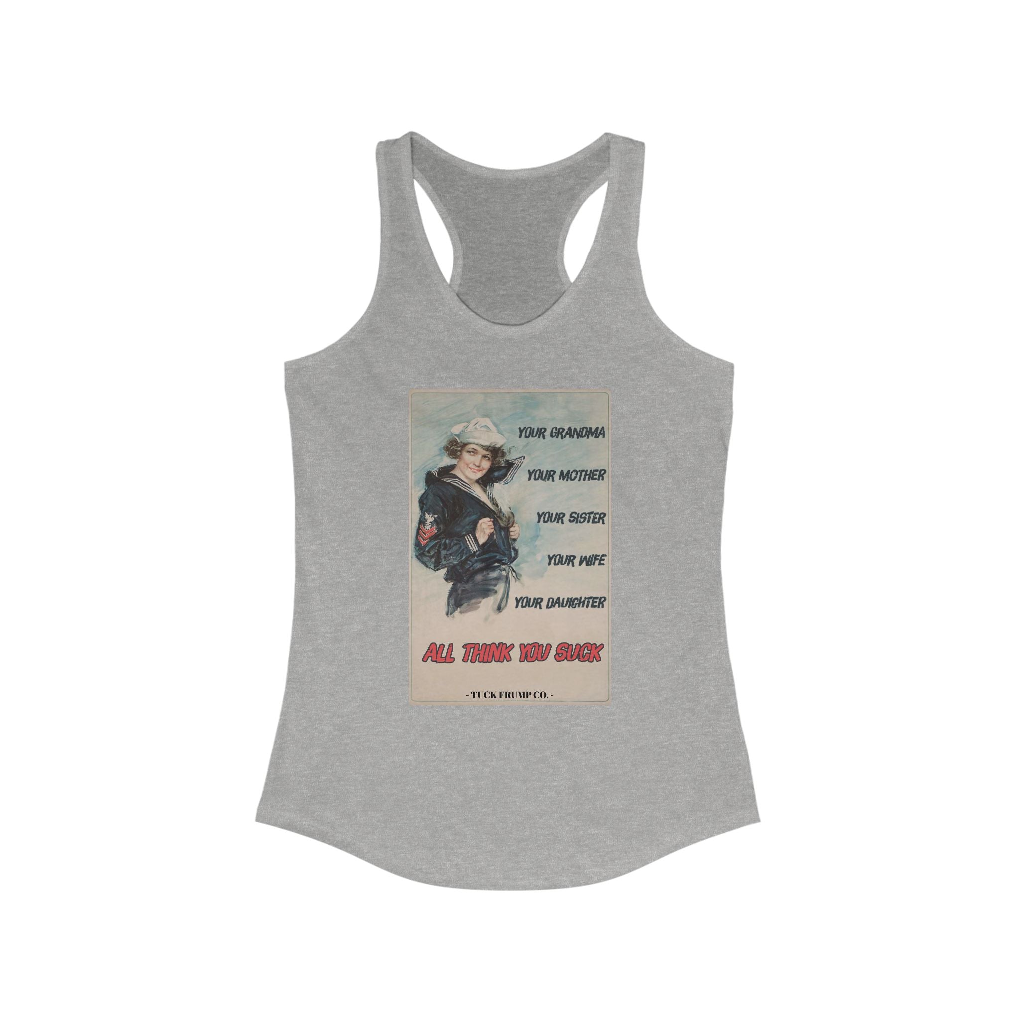 Vintage Woman Power - Racerback Tank Top