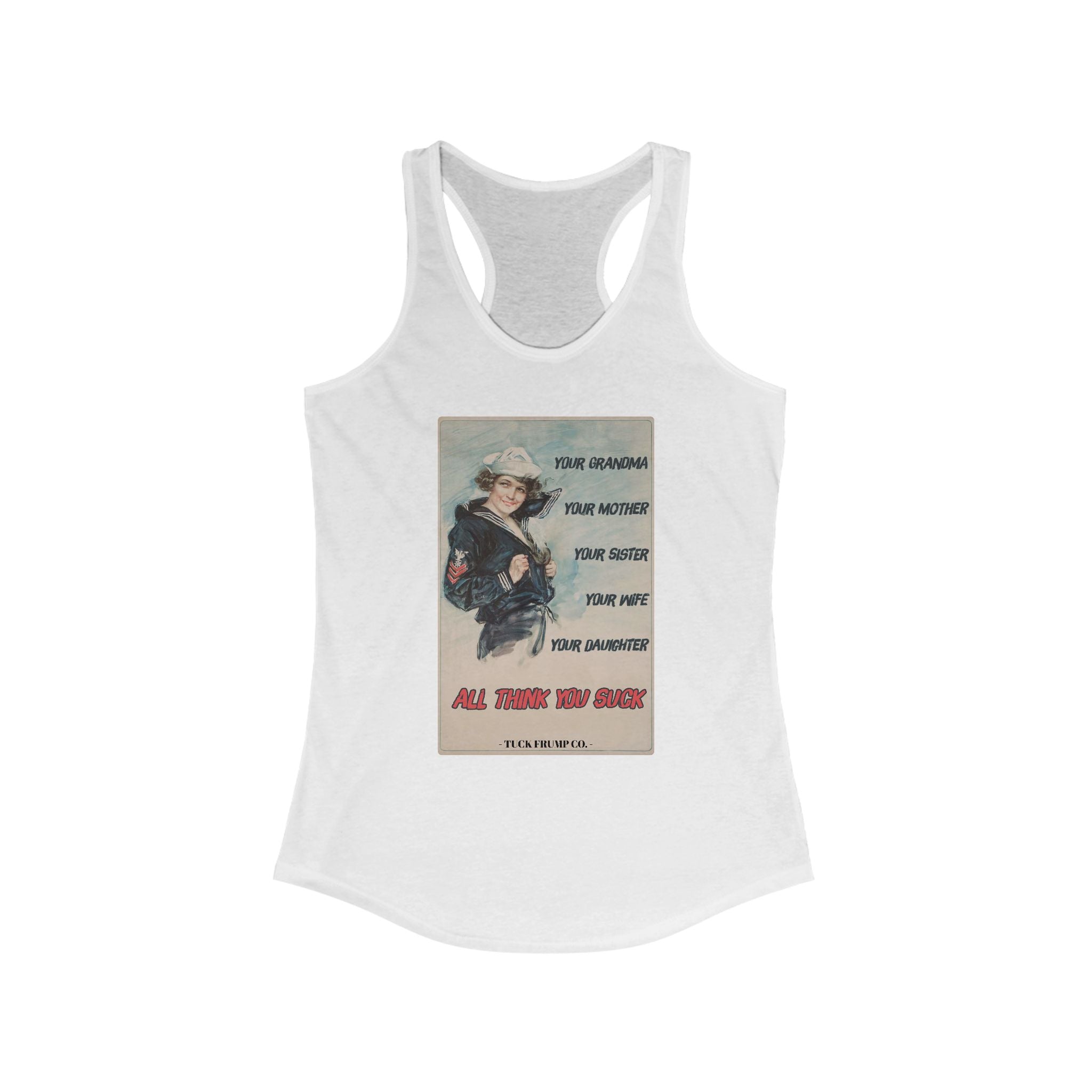 Vintage Woman Power - Racerback Tank Top