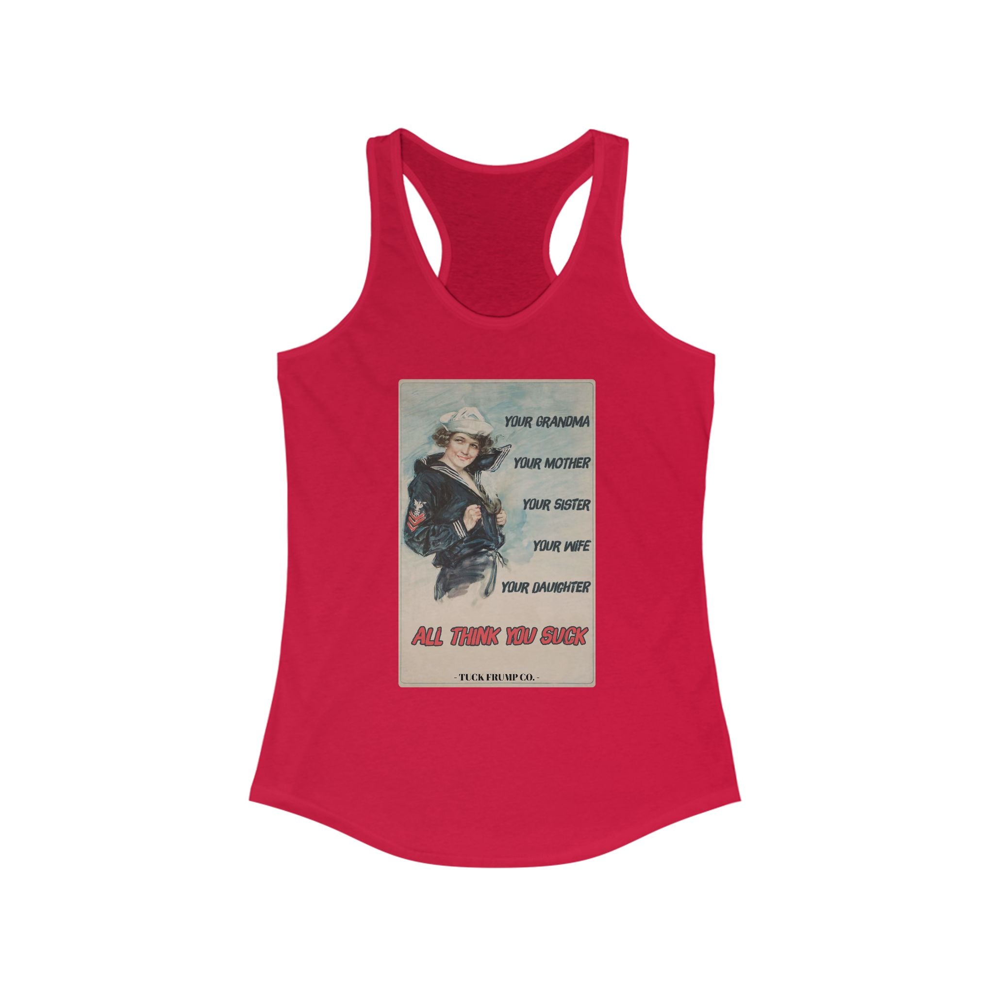 Vintage Woman Power - Racerback Tank Top