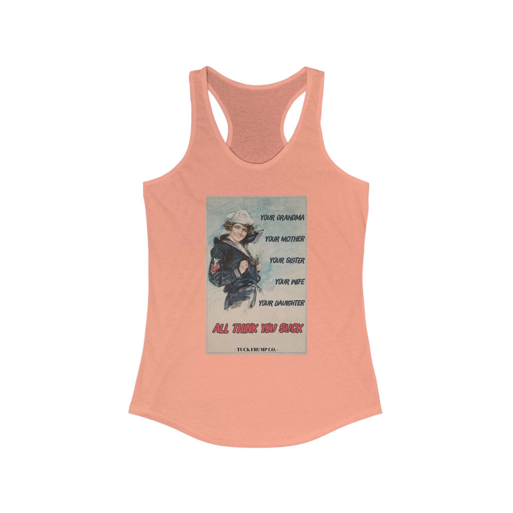 Vintage Woman Power - Racerback Tank Top