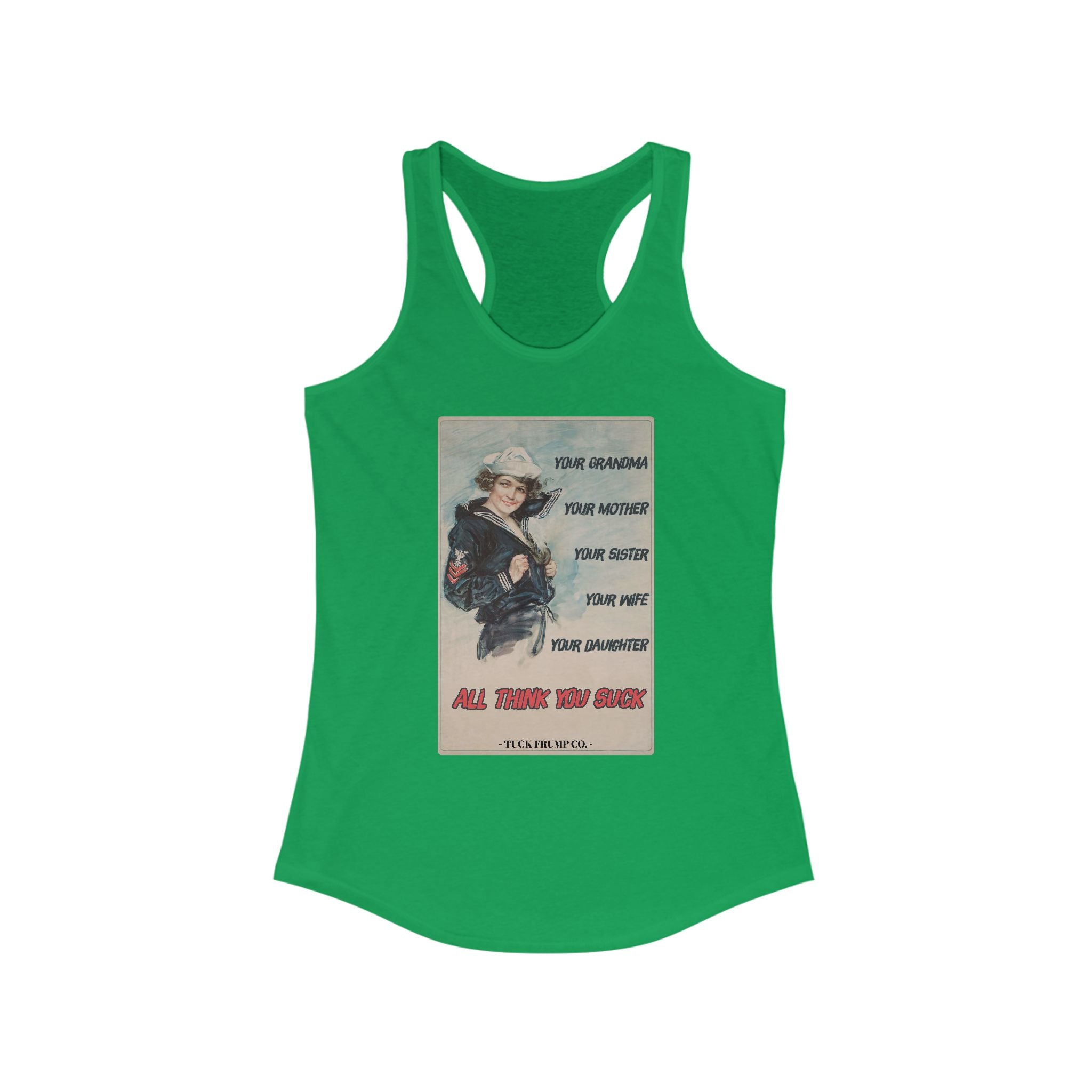 Vintage Woman Power - Racerback Tank Top