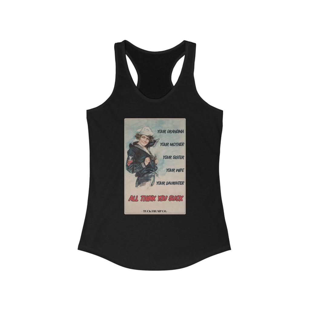 Vintage Woman Power - Racerback Tank Top