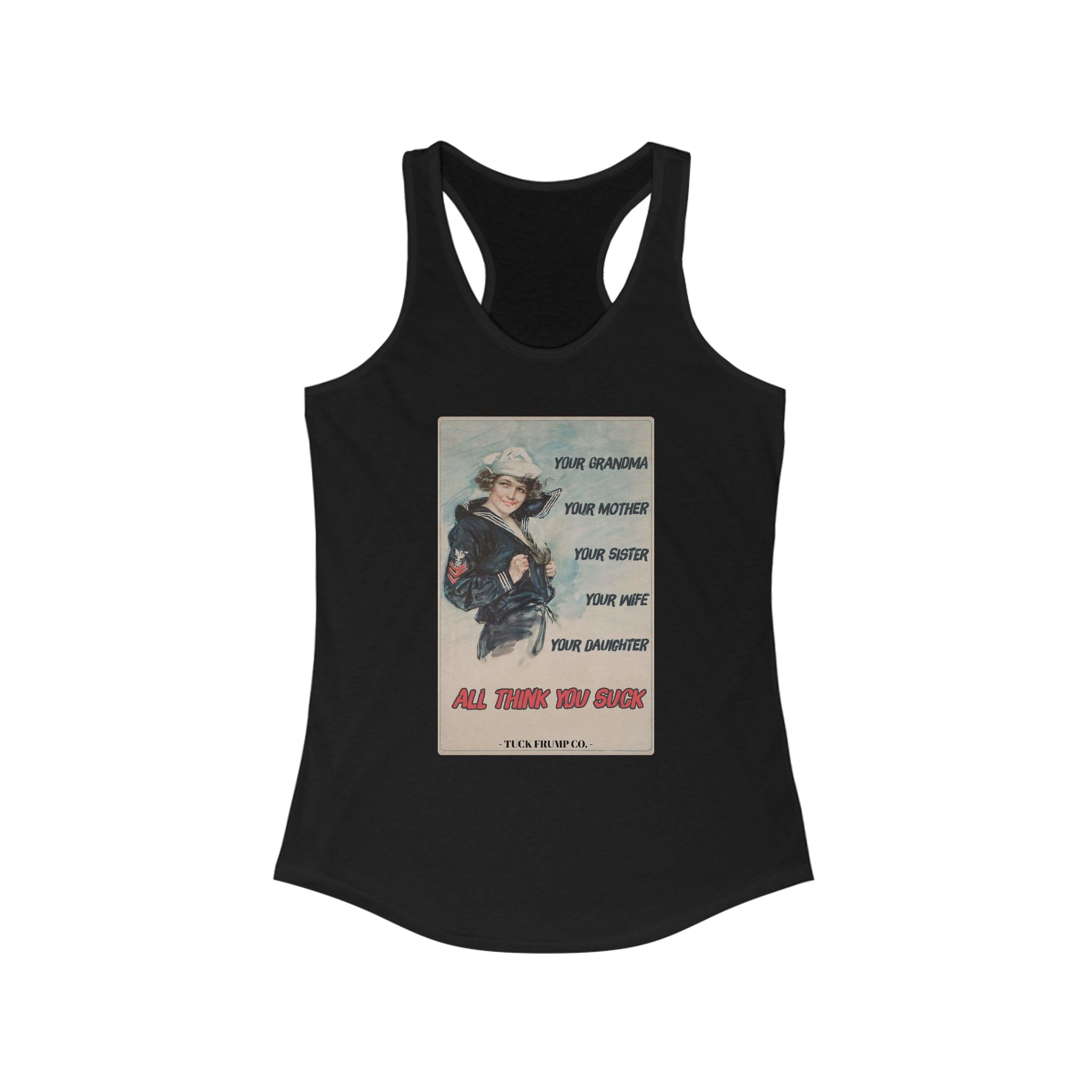 Vintage Woman Power - Racerback Tank Top