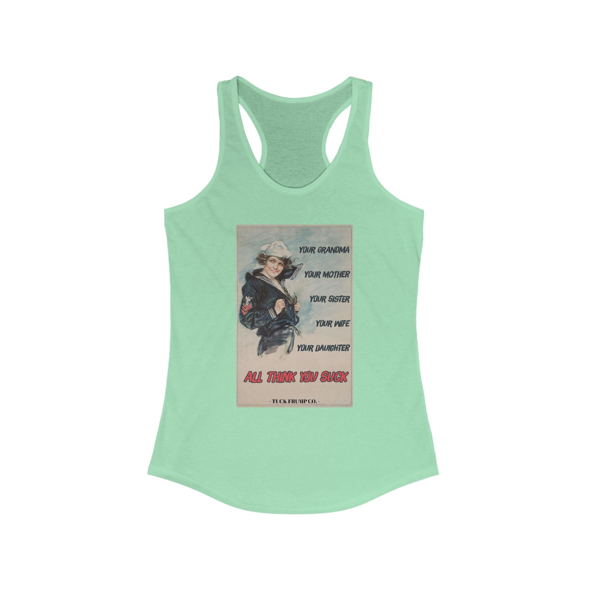 Vintage Woman Power - Racerback Tank Top