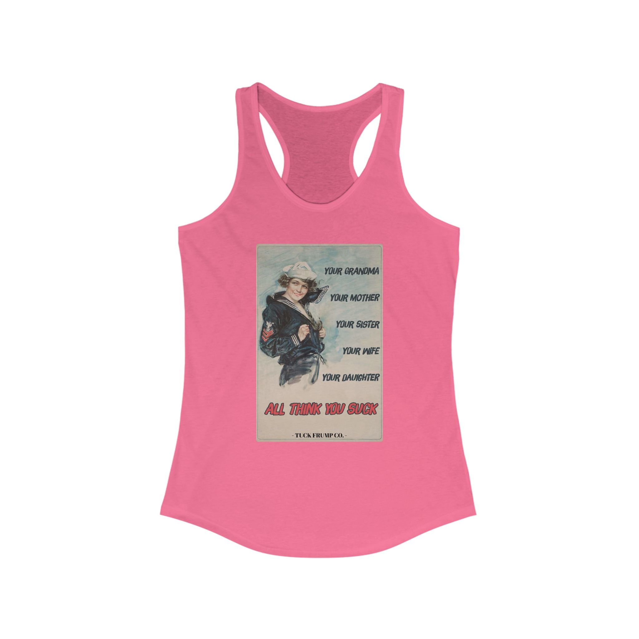 Vintage Woman Power - Racerback Tank Top
