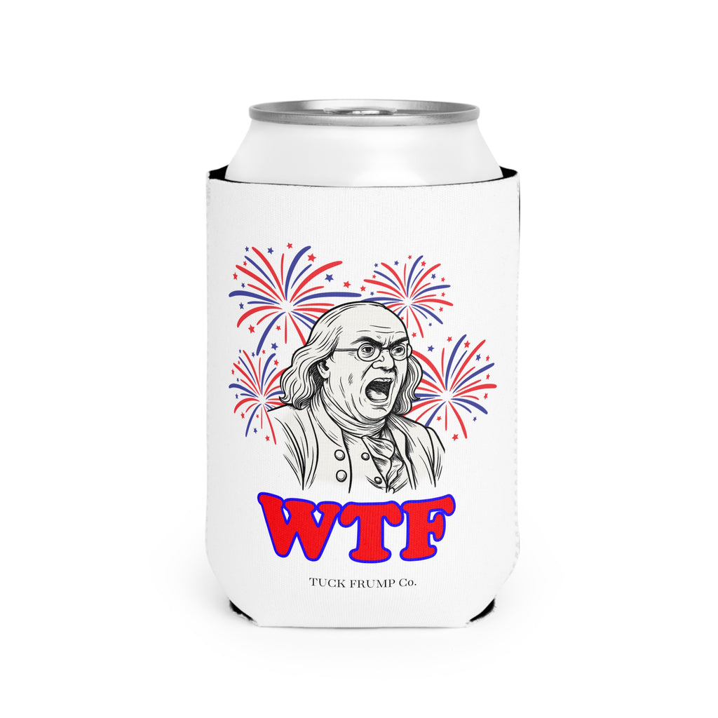 ⚡️ Ben Franklin “WTF?” Can Coozie
