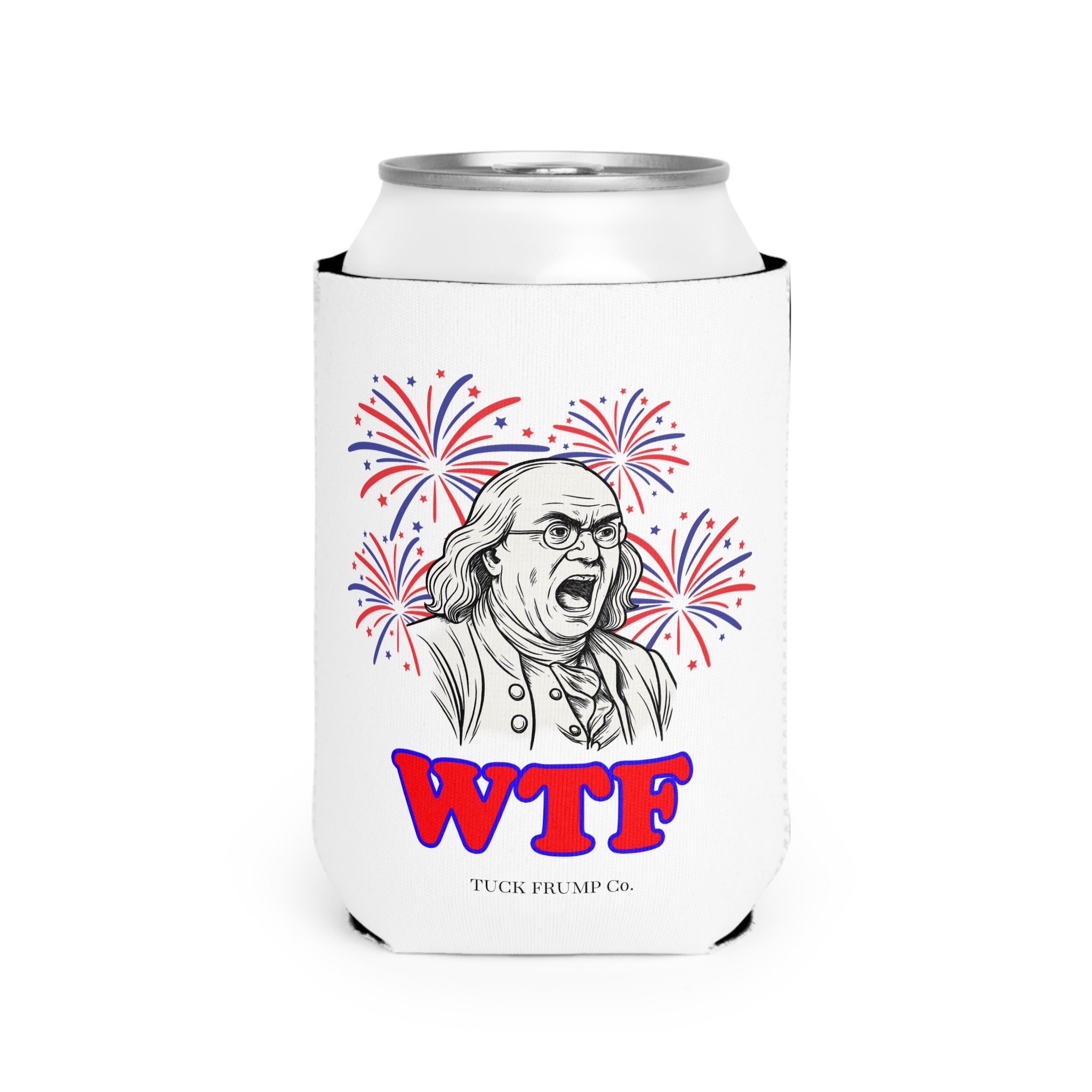⚡️ Ben Franklin “WTF?” Can Coozie