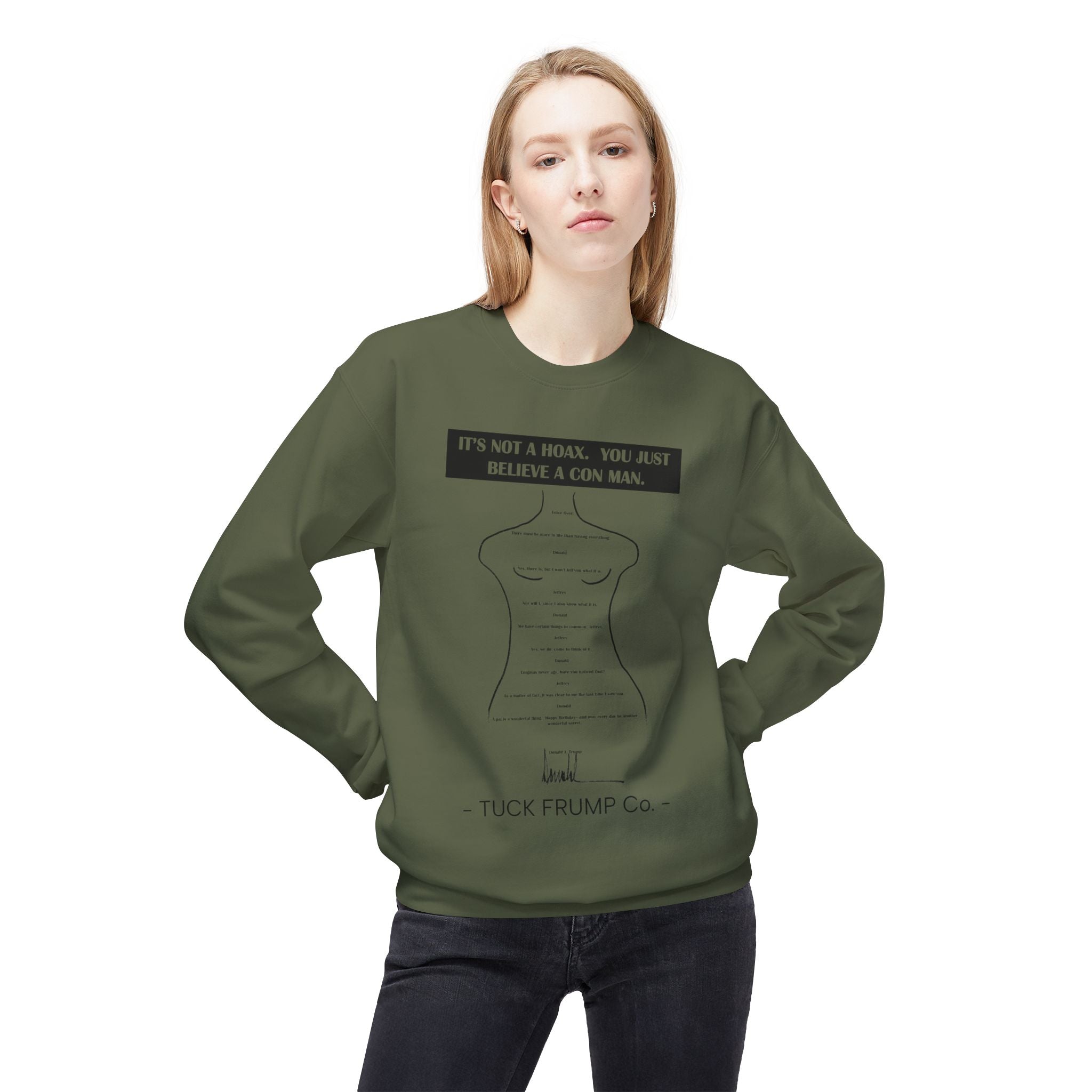 IT'S NOT A HOAX - Unisex Fleece Crewneck Sweatshirt