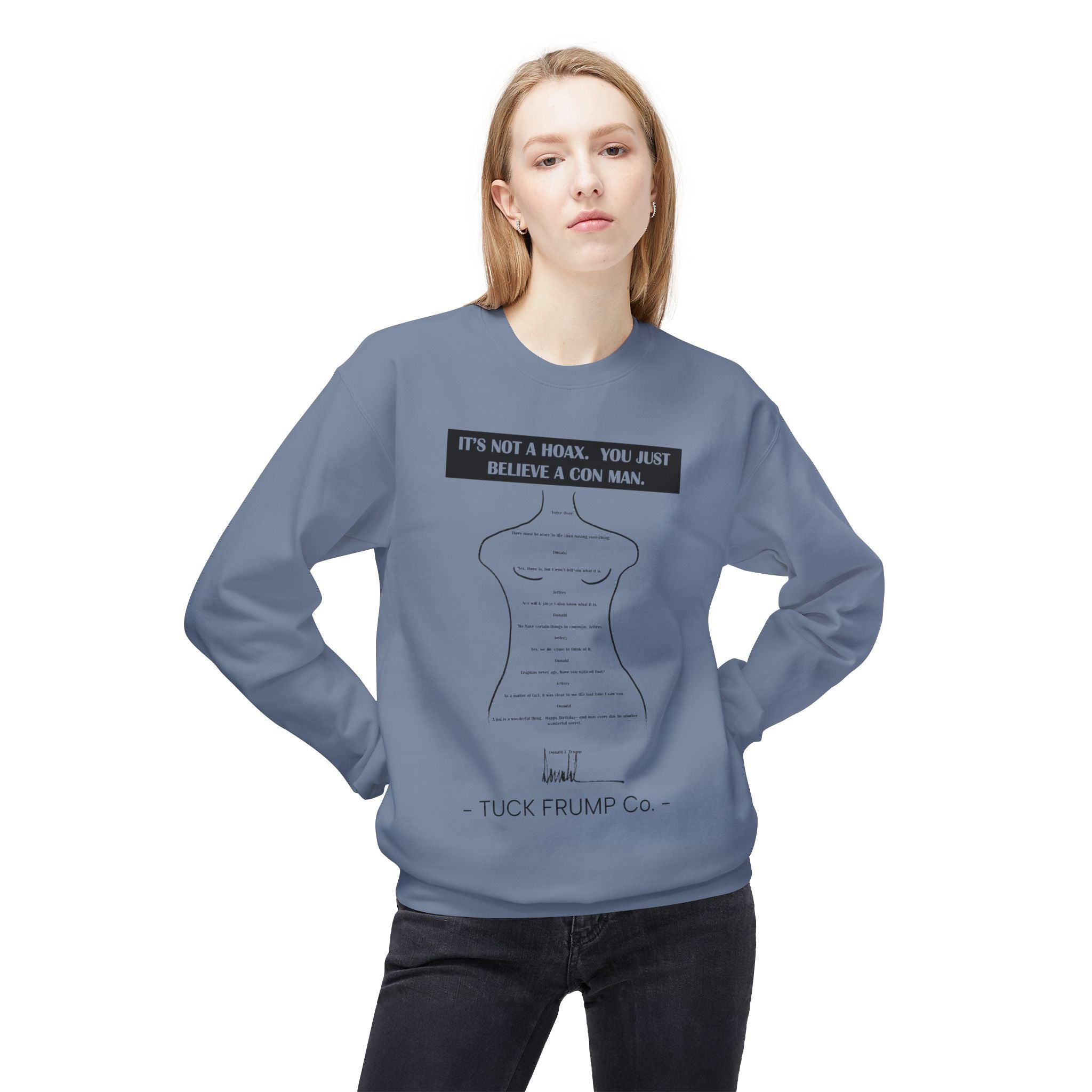 IT'S NOT A HOAX - Unisex Fleece Crewneck Sweatshirt