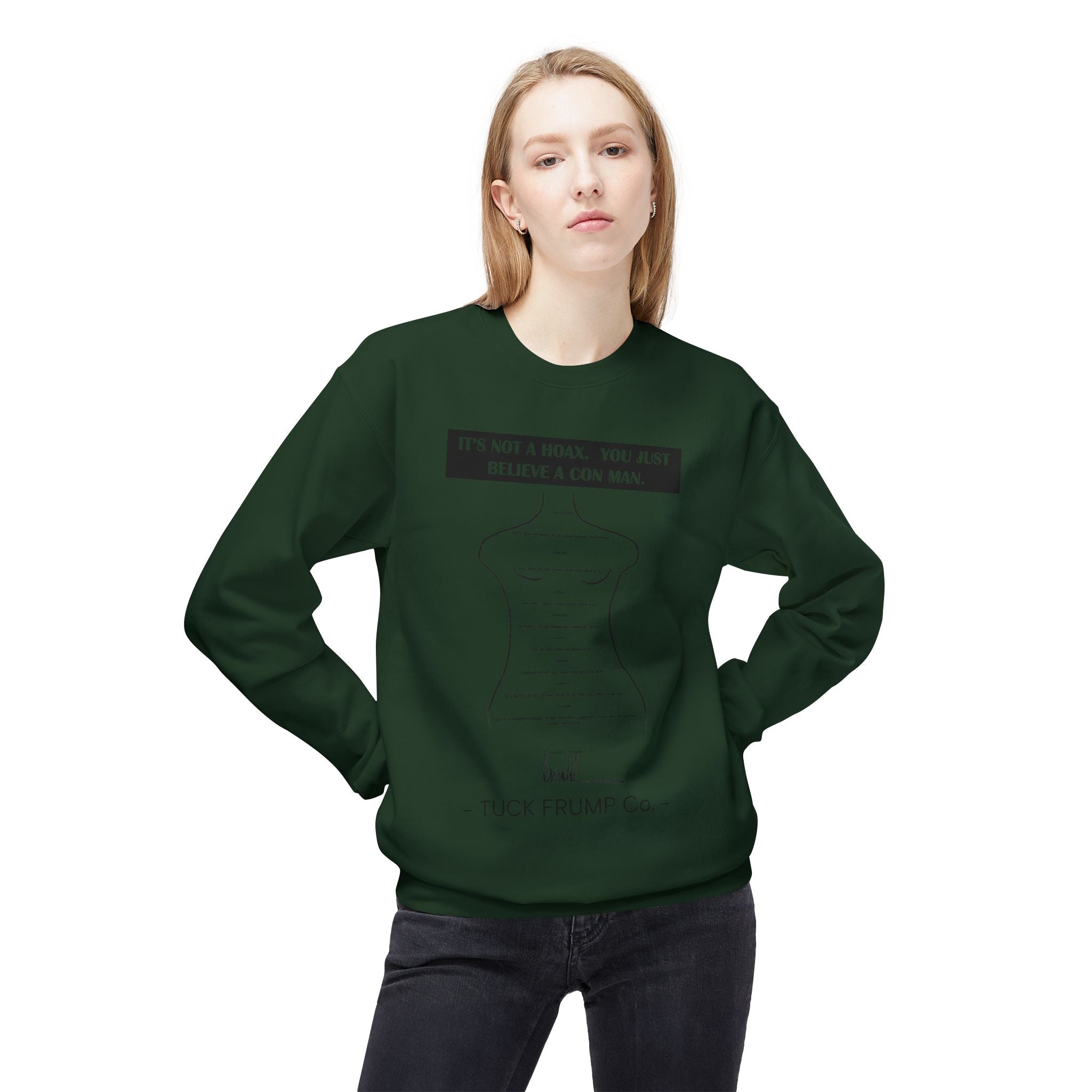 IT'S NOT A HOAX - Unisex Fleece Crewneck Sweatshirt