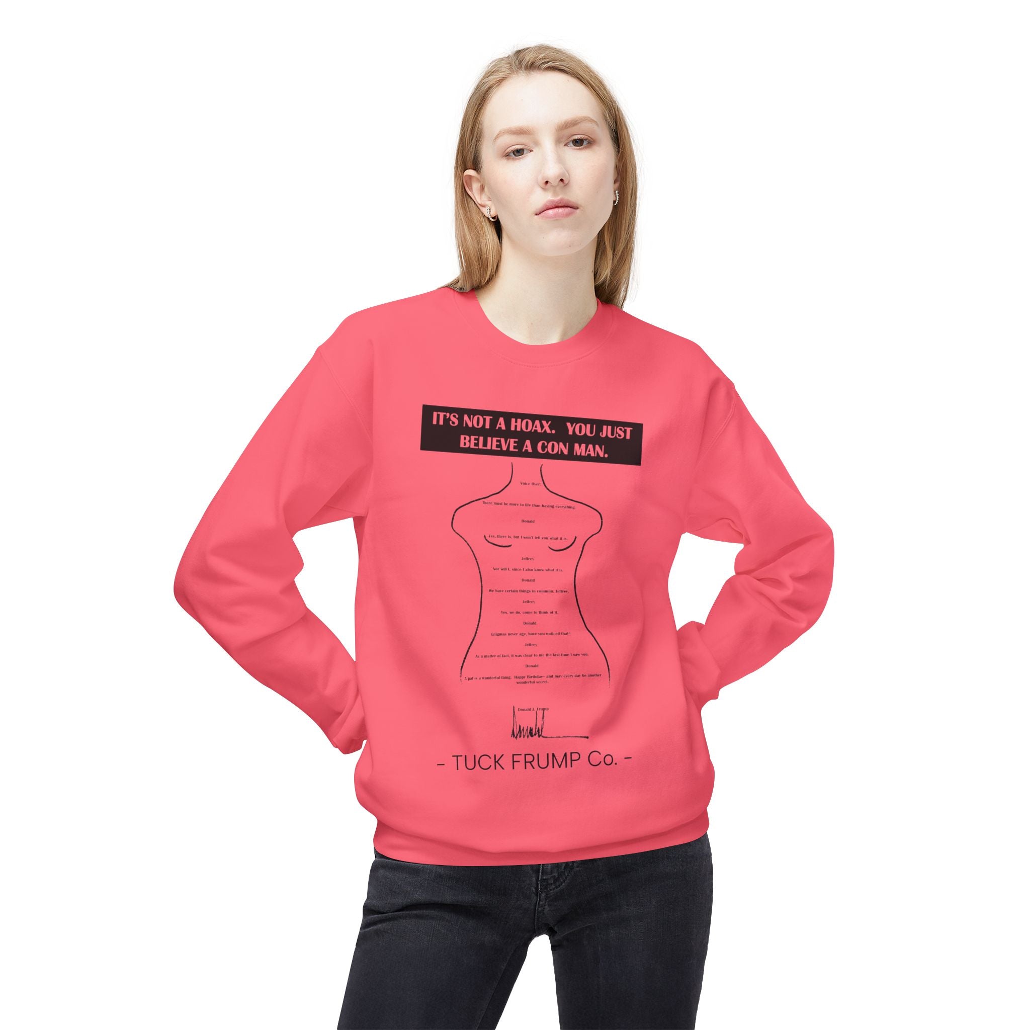 IT'S NOT A HOAX - Unisex Fleece Crewneck Sweatshirt