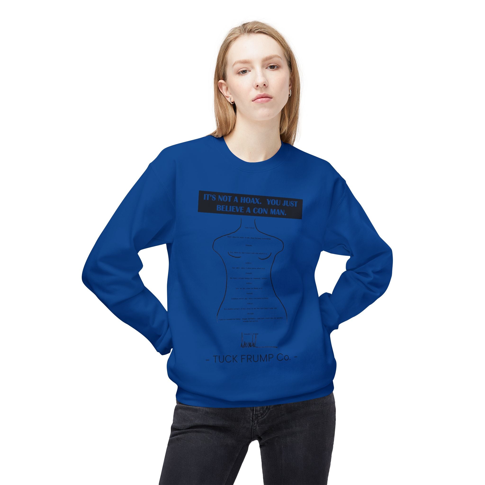 IT'S NOT A HOAX - Unisex Fleece Crewneck Sweatshirt