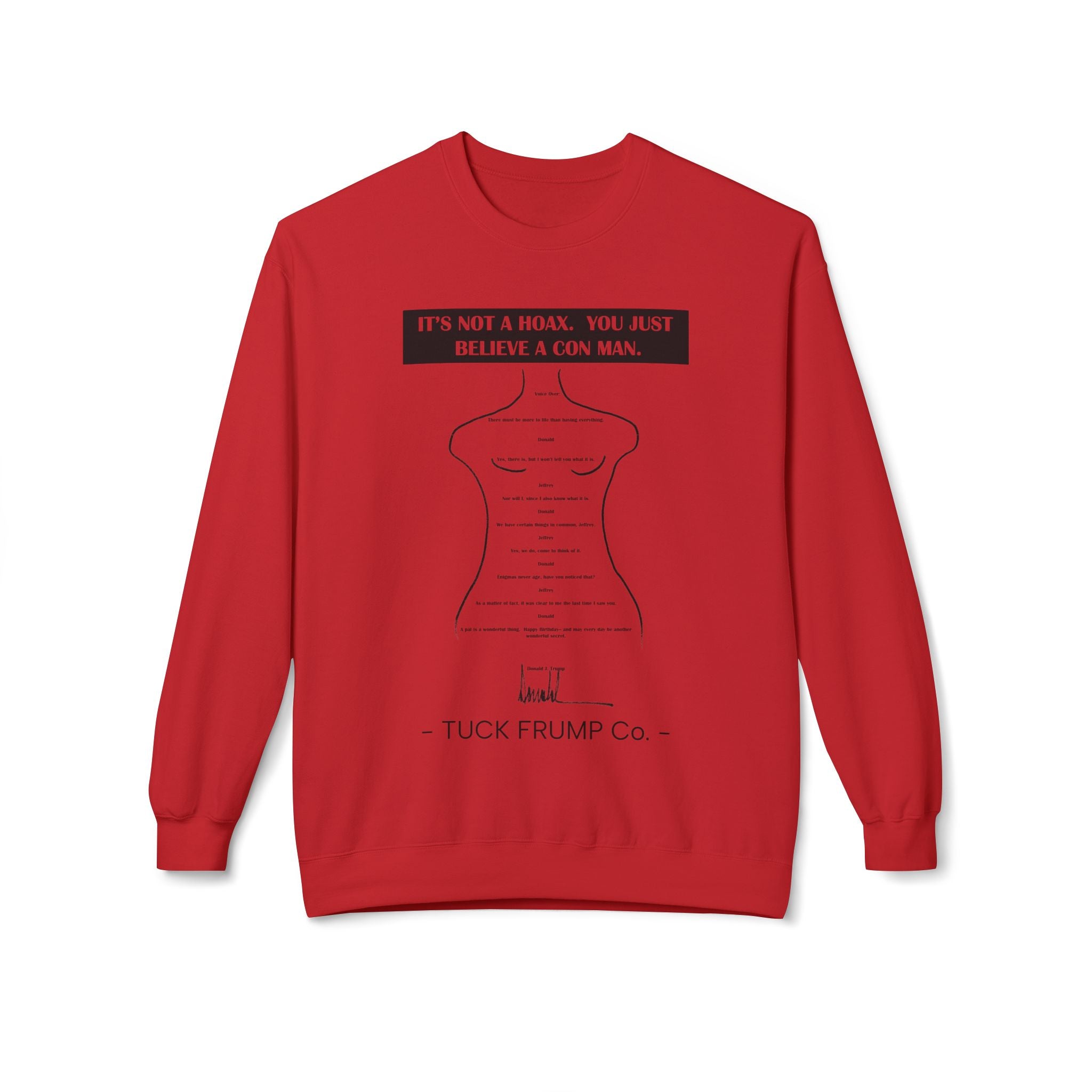 IT'S NOT A HOAX - Unisex Fleece Crewneck Sweatshirt