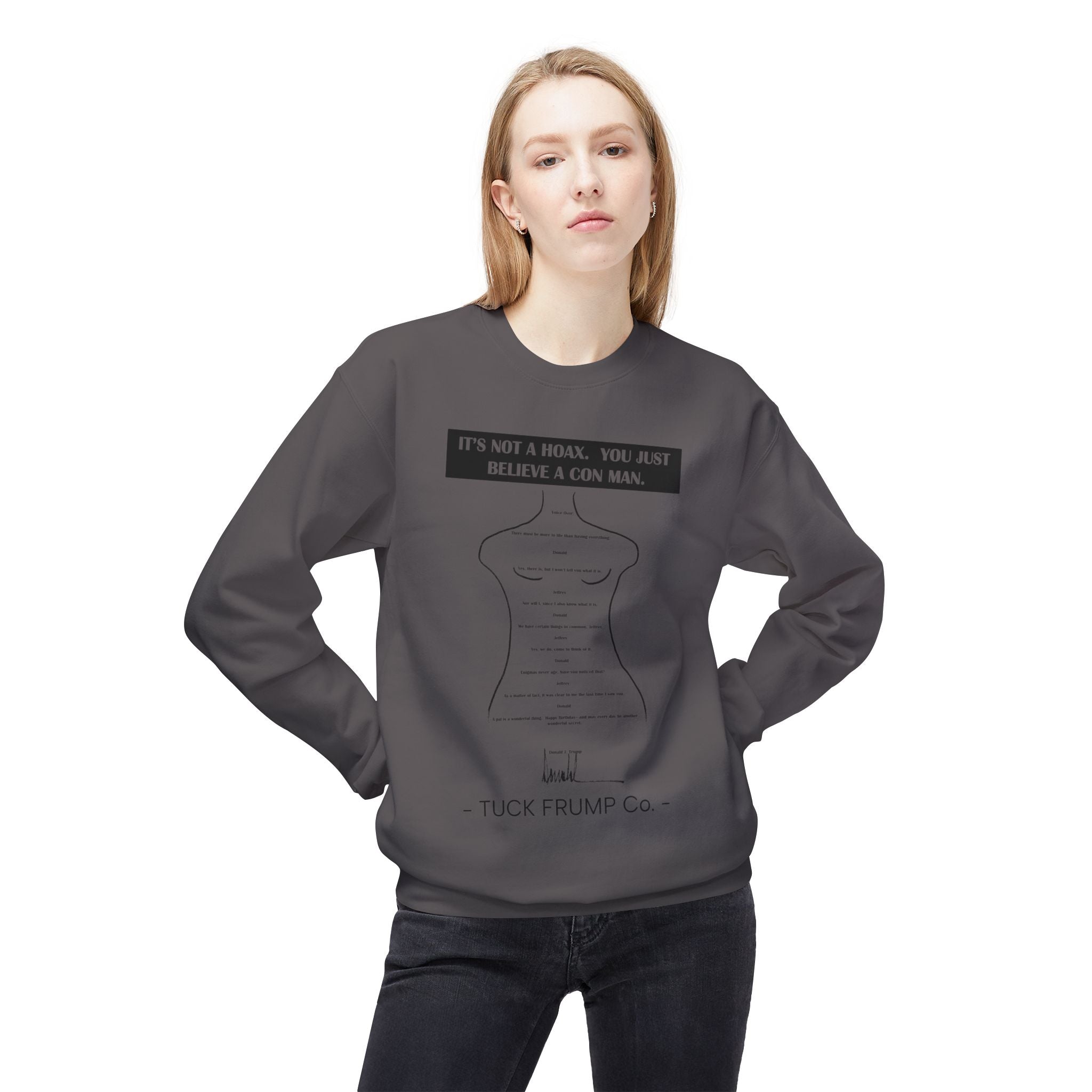 IT'S NOT A HOAX - Unisex Fleece Crewneck Sweatshirt