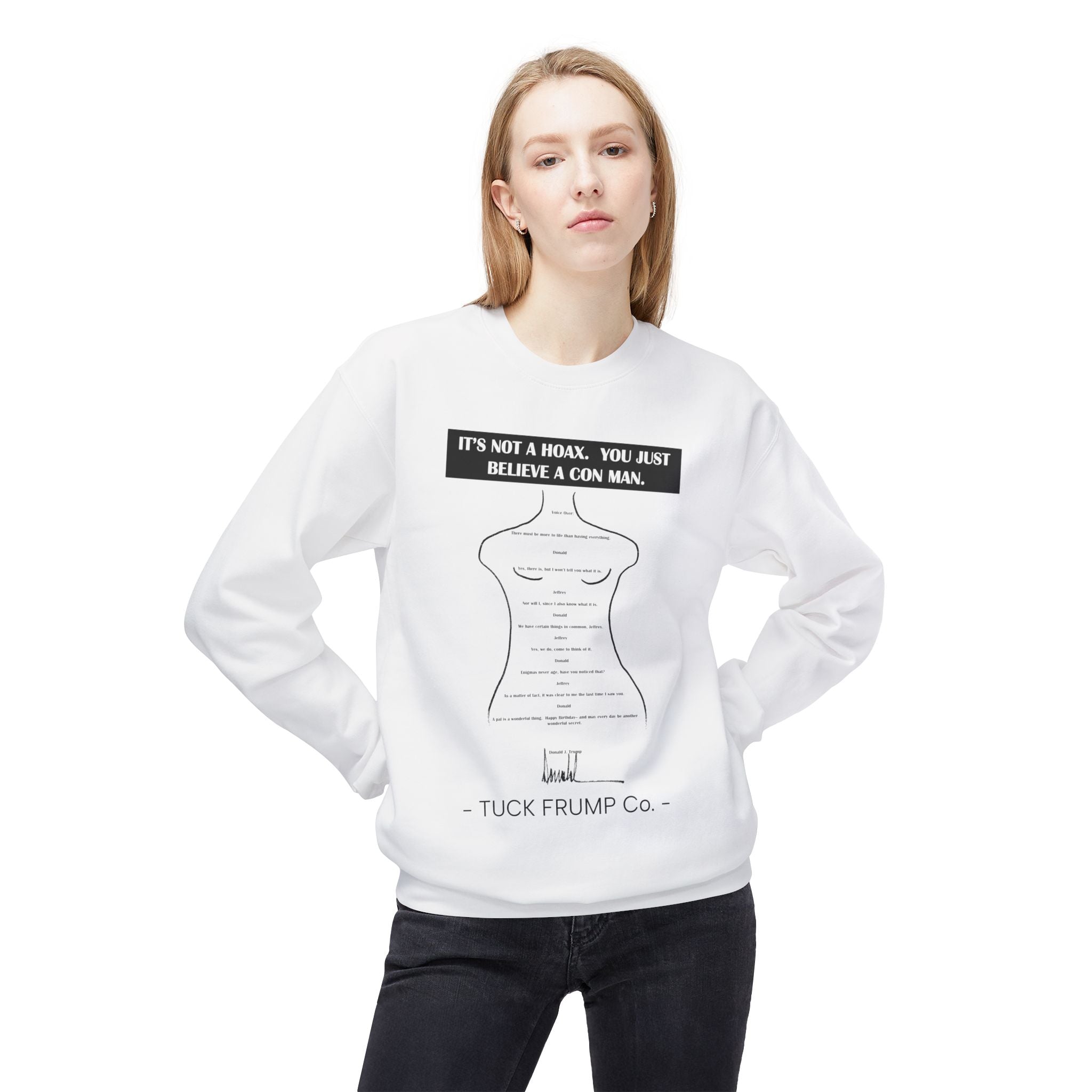 IT'S NOT A HOAX - Unisex Fleece Crewneck Sweatshirt
