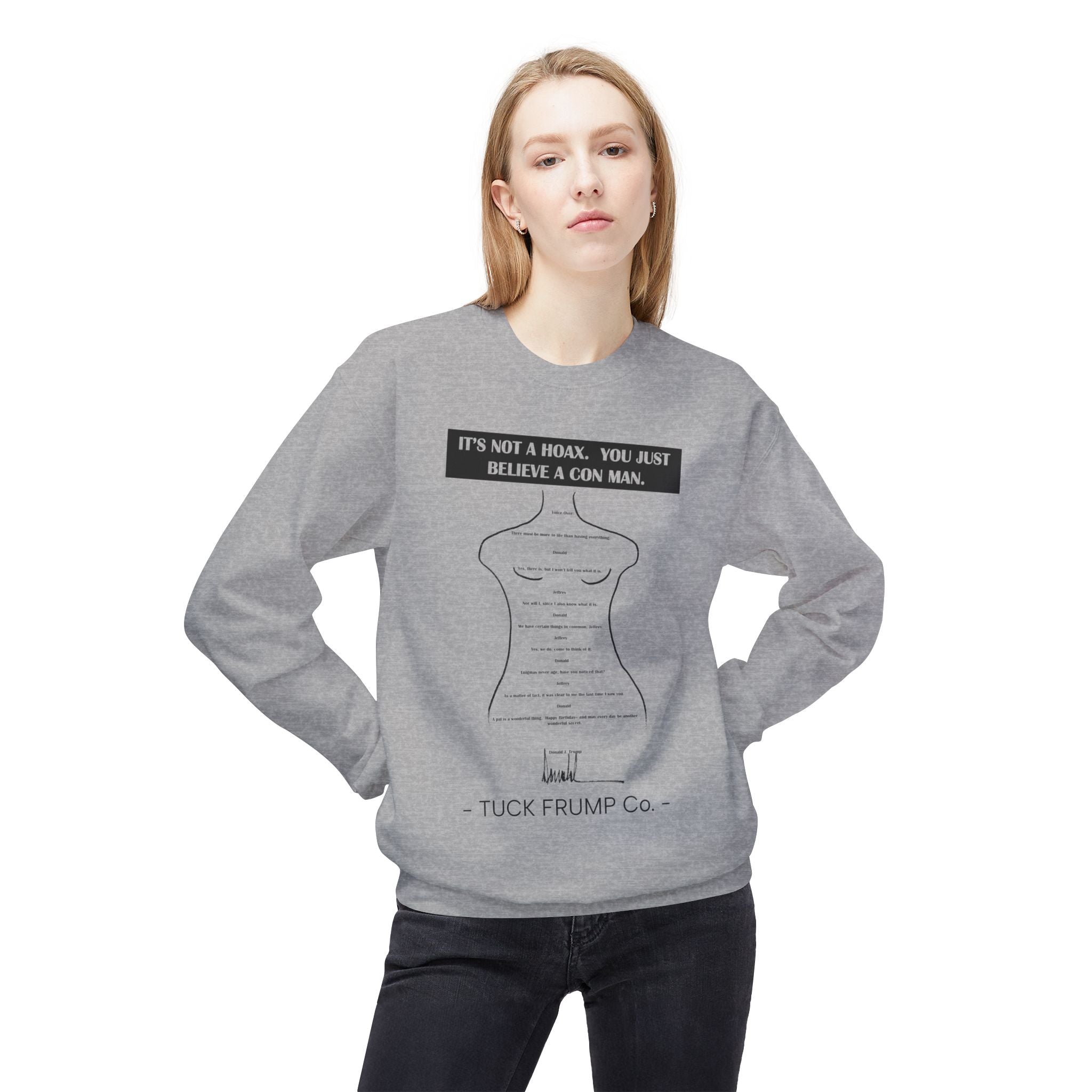 IT'S NOT A HOAX - Unisex Fleece Crewneck Sweatshirt