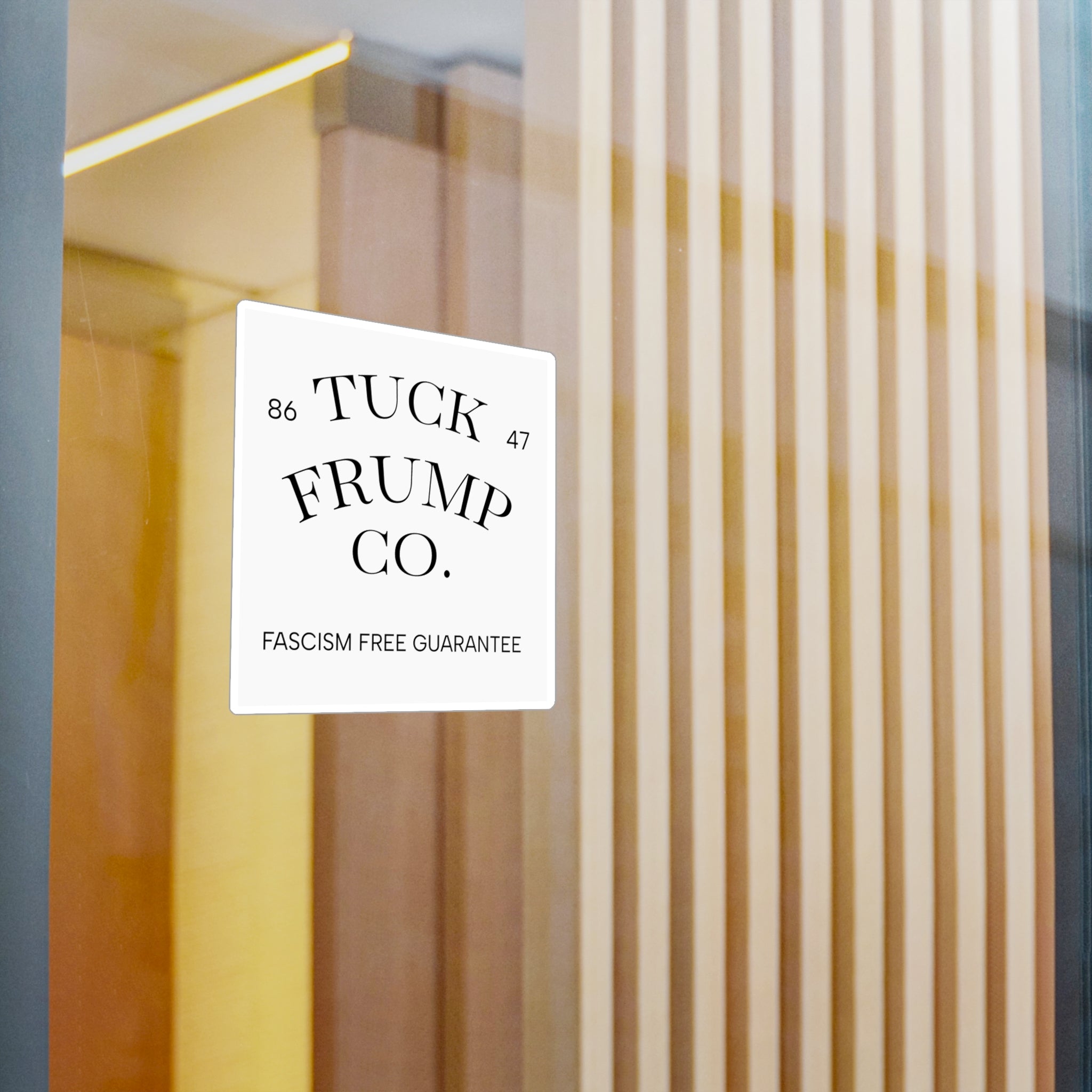 Tuck Frump Co.™ “Fascism Free” Minimalist Vinyl Sticker