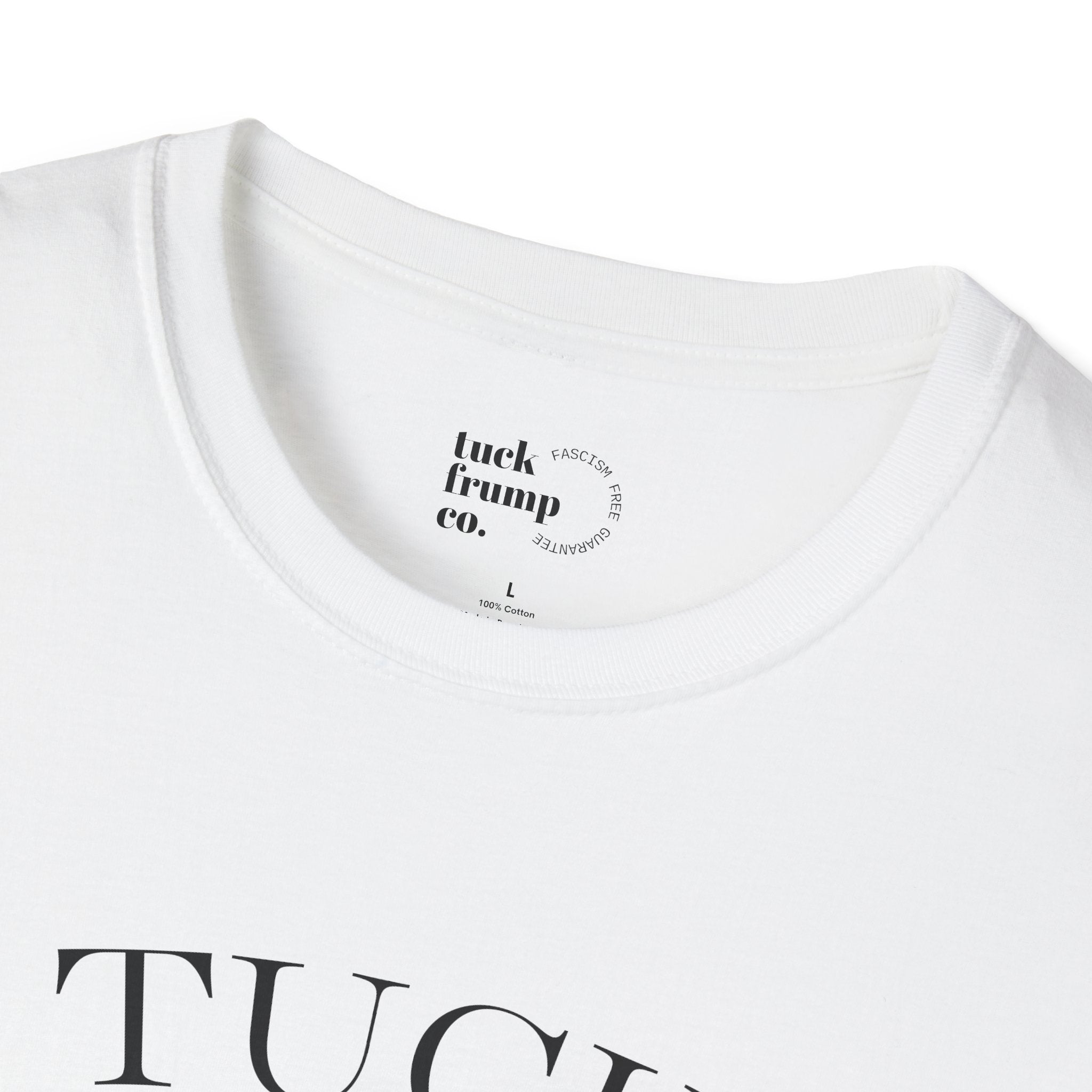 Tuck Frump Co. Minimalist T-Shirt:  Subtle Anti-Fascist Graphic Tee