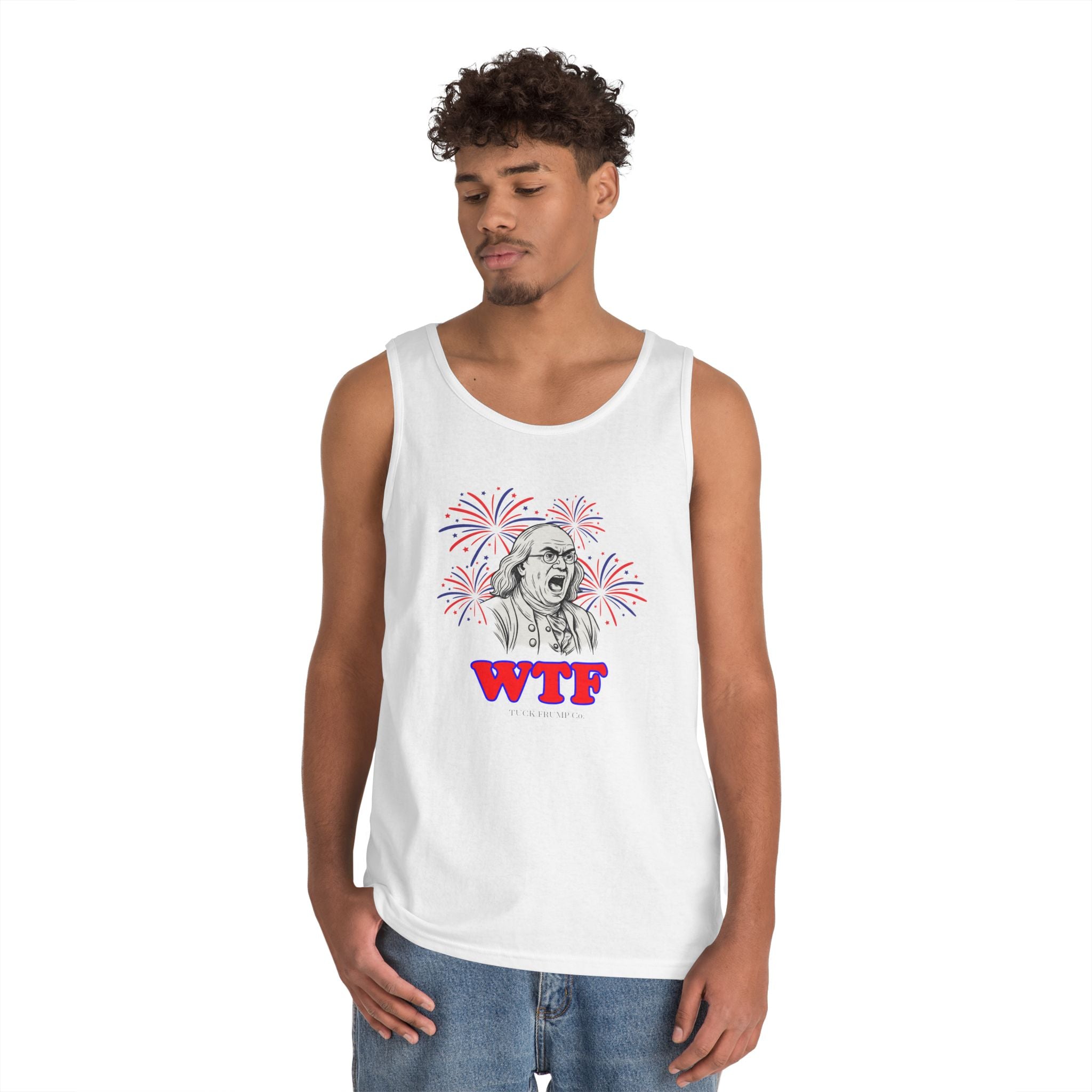 🔥 WTF – Ben Franklin Fireworks Tank Top