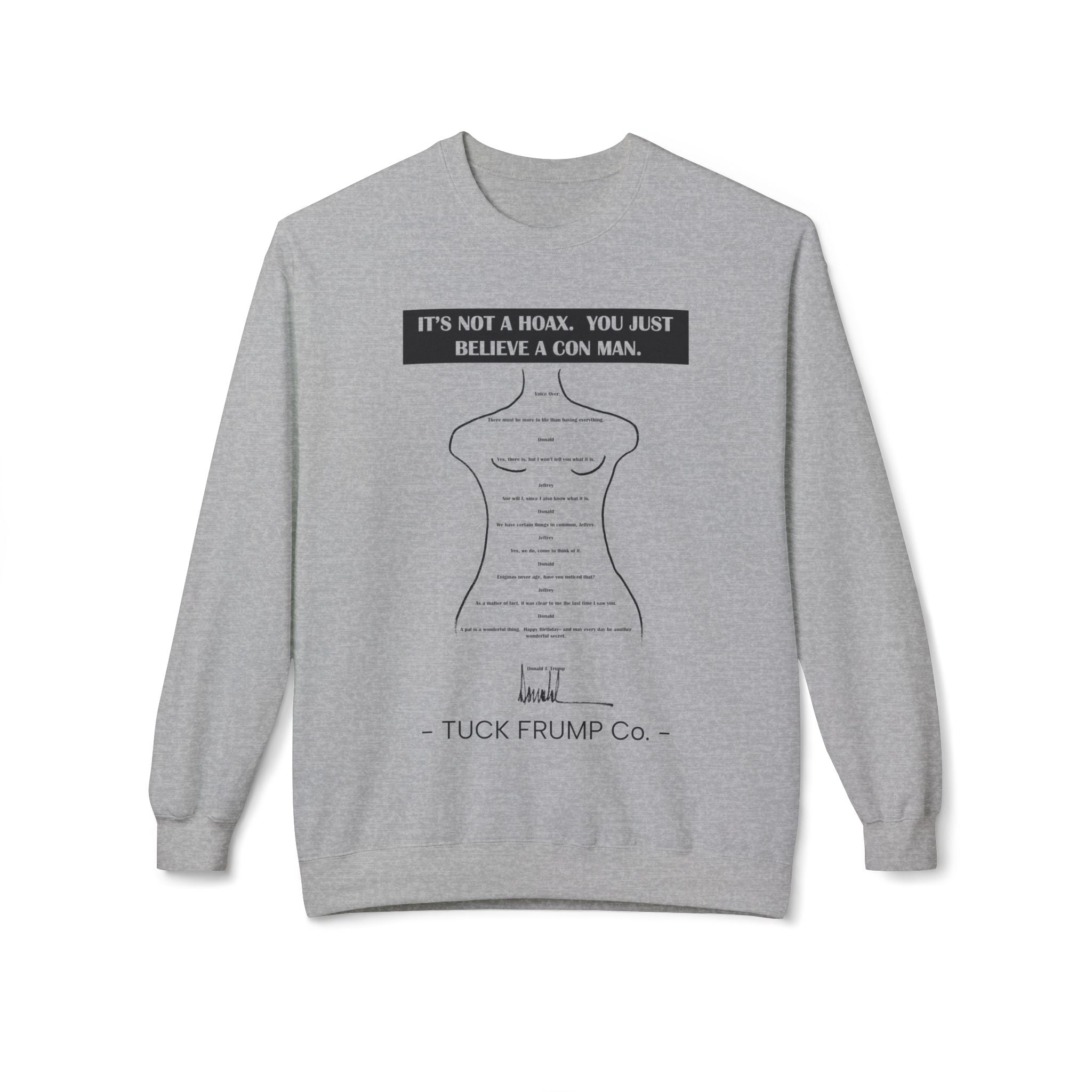 IT'S NOT A HOAX - Unisex Fleece Crewneck Sweatshirt